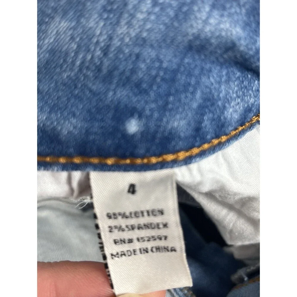 Resfeber LA Collection Women's Boyfriend Jeans Size 4 Distressed Mid Rise NWT